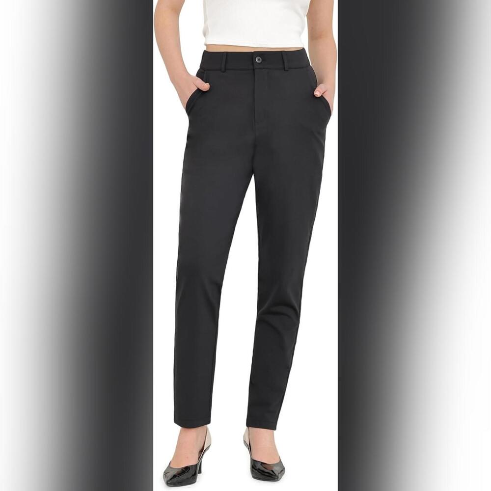 NWT Bamans High Waisted Skinny Leg Business Casual Trouser Dress Pants, Small